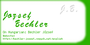jozsef bechler business card
